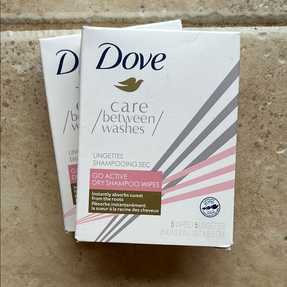 Dove Care Between Washes Go Active Dry Shampoo Wipes - White & Pink